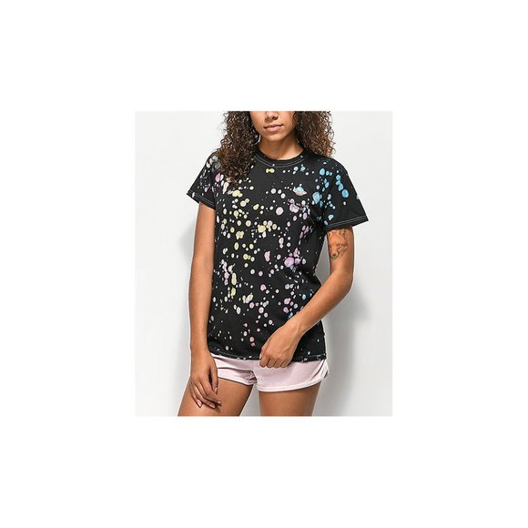 JV By Jac Vanek Take Me Home Black Tie Dye T-Shirt | Size Medium - Picture 5 of 5